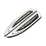 2pcs Chevrolet Metal Car Side Fender Emblem Sticker Decal