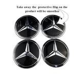 4pcs/set 56/75mm Mercedes Benz AMG Brabus Apple Tree Car Wheel Center Hub Cap Sticker Decal