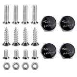 4pcs/set Jaguar Logo Stainless Steel Car License Plate Bolts