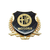 Alfa Romeo Metal Carbon Fiber Car Rear Sticker Shield Trunk Emblem Badge Decal