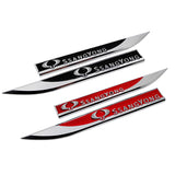 2pcs/set Ssang Yong Metal Car Fender Side Sticker Emblem Badge Decal
