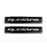 2pcs Audi Quattro Metal Car Sticker Emblem Badge Decal Decoration