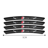4pcs/set 9cm Audi Sline Quattro Aluminum Alloy Car Wheel Rim Tyre Sticker