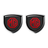 2pcs 39x39mm MG Shield Metal Car Window Sticker Emblem Badge Decal