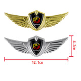 Abarth Logo 3D Metal Wing Car Emblem Sticker Badge Decal