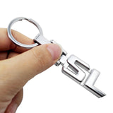 Mercedes Benz Letter A B C E G R S GL ML SL Metal Car Keychain Key Ring Holder