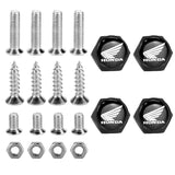 4pcs/set Honda Logo Stainless Steel Car License Plate Bolts