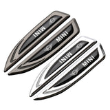 2pcs MINI Cooper Metal Car Side Fender Emblem Sticker Decal