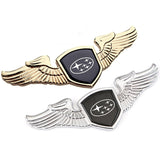 Subaru STI Angle Wings Metal Car Front Hood Bonnet Sticker Emblem Badge