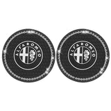 2PCS Alfa Romeo Diamond Car Water Coaster Cup Mat