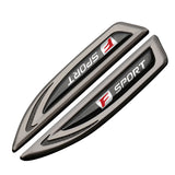 2pcs Lexus F Sport Metal Car Side Fender Emblem Sticker Decal
