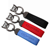 Ford Suede Metal Car Keyring Pendant