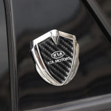 KIA Shield Carbon Fiber Car Side Window Sticker Emblem Badge Decal