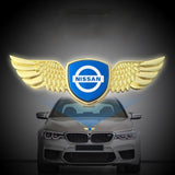Nissan Metal Wings Car Front Sticker Emblem Badge Decal