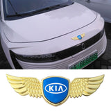 KIA Logo Metal Wings Car Front Hood Bonnet Center Sticker Emblem