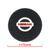 2pcs/set Nissan Logo PVC Waterproof Car Water Coaster