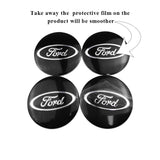 4pcs 56mm Ford Wolf Shelby RS ST Car Wheel Center Hub Cap Sticker Decal