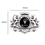 Maserati Double Lion Metal Car Rear Sticker Auto Window Emblem Badge Decal