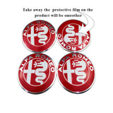 4pcs/set 56mm Alfa Romeo Car Wheel Center Hub Sticker Decal