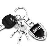 Jeep Logo Shield-shaped Metal Car Keychain