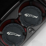 2pcs/set Jaguar Logo PVC Waterproof Car Water Coaster