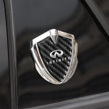 Infiniti Shield Carbon Fiber Car Side Window Sticker Emblem Badge Decal