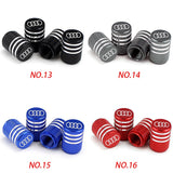 4pcs/set  Audi Car Tire Valve Caps Auto Tyre Wheel Air Covers Air Caps