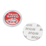 2pcs Jeep Trail Rated 4x4 Metal Car Body Side Fender Sticker Decal Auto Rear Emblem Badge