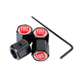 4pcs/set Fiat Anti-Theft Car Air Valve Stem Cap Auto Tyre Valve Covers