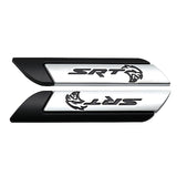 2pcs Dodge SRT Metal Car Side Fender Sticker Emblem Badge Decal