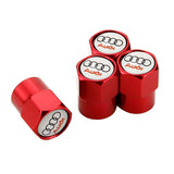 4pcs/set Audi Logo Car Tire Valve Caps Auto Tyre Wheel Air Covers Air Caps