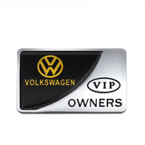 VW VIP OWNERS Metal Car Stickers Rear Emblem Badge
