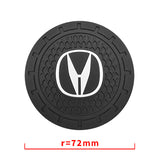 2pcs/set Acura Logo PVC Waterproof Car Water Coaster