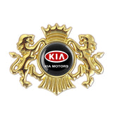 KIA Double Lion Metal Car Rear Sticker Auto Window Emblem Badge Decal