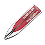2pcs Mitsubishi Ralliart Logo Metal Car Side Fender Sticker Emblem Badge Decal Decoration