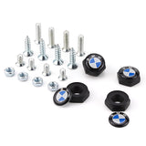 4pcs/set BMW M Power Alpina Logo Stainless Steel Car License Plate Bolts