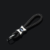 Ford Mustang Logo Braided Rope Car Keychain Keyring
