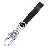 Audi Logo PU Leather Metal Car Keychain Keyring