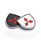 2pcs 39x39mm Mitsubishi Shield Metal Car Window Sticker Emblem Badge Decal