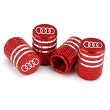 4pcs/set  Audi Car Tire Valve Caps Auto Tyre Wheel Air Covers Air Caps
