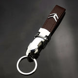 Citroen Leopard PU Leather Car Keychain Key Ring Pendant