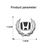Honda Wheat Metal Car Window Sticker Emblem Badge Decal