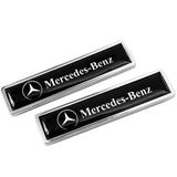 2pcs/set Mercedes Benz AMG Brabus Carlsson Lorinser Logo Metal Car Side Sticker Auto Emblem Badge