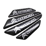 4pcs/set Citroen Carbon Fiber Car Door Anti-Scratch Sticker Door Side Protection Bumper Strips