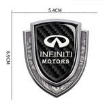 Infiniti Metal Carbon Fiber Shield Car Rear Sticker Auto Window Emblem Badge Decal