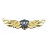 Audi Logo Metal Wings Car Front Hood Bonnet Center Sticker Emblem
