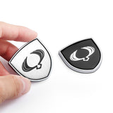 2pcs 39x39mm Ssang Yong Shield Metal Car Window Sticker Emblem Badge Decal