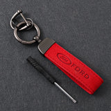 Ford Suede Metal Car Keyring Pendant