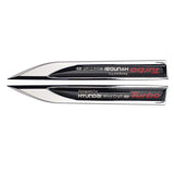 2pcs Hyundai Logo Metal Car Sider Fender Sticker Emblem Badge