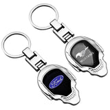 Ford Mustang Skull Metal Car Keychain Key Holder